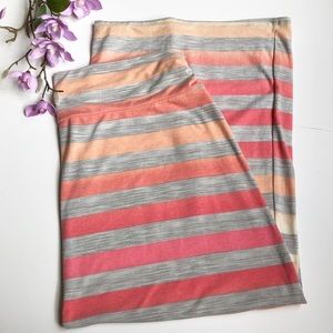 Faded Glory XXL Pull on Like New Striped Skirt